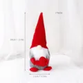 Christmas gnome plush doll with red hat and heart decoration, cute holiday festive decor item. - Holding Heart Beard Style (STY3036A) / 34cm Faceless Gnome Bean Bag Doll
