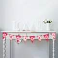 Bandera de banderines de papel para decoracion de fiesta romantica de San Valentin Qixi - Bandera Triangular Cita Romántica Tanabata QRLQ-05