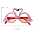 Pink glitter flamingo party glasses for Hawaiian beach theme events, fun and lightweight. - One Size / YJ-P03 (Pink Flamingo Decor Glasses)