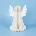 White paper honeycomb angel ornament, Christmas and party desktop tabletop decoration. - Honeycomb Angel (HW--B03SW) / White / S