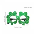 Gafas de fiesta de trébol con purpurina verde de San Patricio con especificaciones. - Gafas de Trébol Lisas (SP-YJ04) / Verde