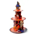 Halloween 3-tier cardboard cupcake stand spooky party dessert display rack table decor. - Castle Style