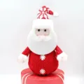 Knitted Santa Claus plush doll ornament for Christmas holiday decoration and gift display - Knitted Skirt Style (CH-B25A)