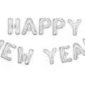 Ballons lettres en aluminium argente 16 pouces Bonne Annee pour decoration de fete. - Style Lettre Happy New Year (QTZ07B) / 16" / Argent