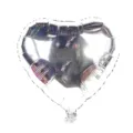 Globo de aluminio corazón plateado 18 pulgadas para cumpleaños boda fiesta y decoración - Q12SI (Globo Mylar Corazón de 18 Pulgadas - Plateado)