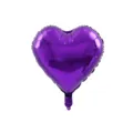 18-inch purple heart foil balloon for romantic wedding, birthday party and festival decoration. - Q12PR (18 Inch Heart Mylar Balloon - Purple)