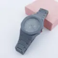 Men's casual quartz watch with stylish silicone strap and multi-function dial for daily wear. - Gray