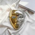 Disco mirror face mask for Halloween party costume masquerade reflective cyberpunk dress up - Gold Silver Gradient Disco Mask (DS-21C)