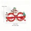 Weihnachtsfeier Brille festlicher Rahmen mit süßem Schneemann und Weihnachtsmann für Festtage. - Weihnachtsmann/Schneemann/Rentier (CHYJ-87-1) / 14x10.5cm / Grüner Schneeflockenrahmen