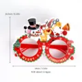 Weihnachts-Deko-Brille Party-Requisite mit Schneemann und Weihnachtsmann für Festtage. - Trompeten-Santa/Schneemann (CHYJ-87-6) / 14x10.5cm / Grüner Schneeflockenrahmen