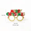 Occhiali decorativi natalizi con testo glitterato, perfetti per feste e celebrazioni. - Occhiali Decorativi Colorati MERRY CHRISTMAS (CHYJ-89)