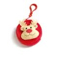Kerst Pluche Rendier Portemonnee Rood Rond Cartoon Tas Hanger Cadeau Kindje Leuk - Rendier Stijl (CH-BA06)