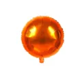 18 zoll runder folienballon einfarbig metallisch helium ballon fuer geburtstag party dekoration - Orange