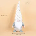 Bambola di peluche di gnomo di Natale decorazione con barba bianca e cappello di paillettes. - Stile Barba (STY1197A)