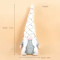 Decorazione natalizia bambola di peluche gnomo senza volto nano scandinavo regalo di festa - Stile Treccia (STY1197B)