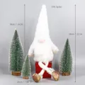 Peluche bambola gnomo di Natale vecchio uomo senza volto decorazione festa festiva - Beige (STY8288A)