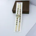 Femmes quartz coeur montre ensemble or cristal strass bracelet mode montre-bracelet bijoux - Noir