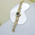 Unregelmäßige klobige Kette Damen Quarz Uhr goldes Vintage Design elegante Armbanduhr. - Gold Schwarz