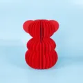 Red Honeycomb Bear Paper Decoration for Birthday Party Baby Shower Table Wedding Decor - Small Honeycomb Bear (HW-B02SR) / Red