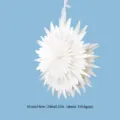 Décoration suspendue flocon de neige en papier 3D blanc pour fête mariage anniversaire variante. - 60cm Paquet / Blanc