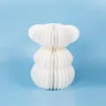 White paper honeycomb bear ornament table decoration for birthday party, wedding and home decor. - Small Honeycomb Bear (HW-B02SW) / White