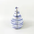 New Chinese blue and white porcelain pattern honeycomb paper vase retro home decor flower pot ornament - Style C