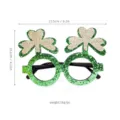 Gafas de Trébol con Brillo San Patricio Fiesta Irlanda Accesorio de Disfraz Verde - Gafas Decorativas de Trébol (SP-YJ01) / Verde