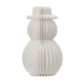 White paper honeycomb snowman ornament for Christmas, winter holiday home and store decoration. - Small White