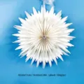 Décoration suspendue flocon de neige en papier 3D blanc pour fête de mariage et de maison. - Longueur 42 / Blanc