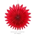 Décoration suspendue de fleur en papier 3D rouge pour mariage et fête d'anniversaire. - Longueur 42 / Rouge