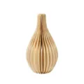 Faltbare Papier-Waben-Vase, moderne minimalistische Kraftpapier dekorative Blumenvase für Tischdeko. - Papier Waben Vase Typ 2 (Khaki)(HW-B08-2K)
