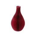Rote Papier-Waben-Vase, moderne faltbare Blumenvase für Heimdekoration, Tischmittelstück. - Papier Waben Vase Typ 2 (Retro-Rot)(HW-B08-2R)