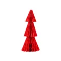 Rossa decorazione natalizia a forma di albero di Natale in carta a nido d'ape variante. - Albero a Nido d'Ape 30cm 3 Strati / Rosso