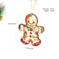 Wooden Christmas gingerbread man hanging ornament, festive tree pendant decoration home decor. - Gingerbread Doll Style (CH-MZ04A)