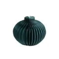 Moderne dunkelgrüne Papierwaben-Vase faltbarer Kunst-Blumenbehälter für Heimtischdekoration - Typ 3 (HW-B08-3GR) / Vintage Grün