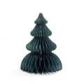 Decorazione per albero di Natale in carta alveolata verde scuro, elegante bordo dorato festa. - Albero a Nido d'Ape con Glitter 30cm 4 Strati / Verde (Glitter)