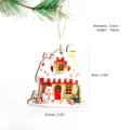 Wooden Christmas tree hanging ornament holiday rustic snowman wood craft pendant decoration - Snowman House Style (CH-MZ04H)