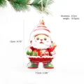 Wooden Christmas Santa Claus ornament hanging pendant for holiday tree decoration hanging tag - Red Santa Claus Style