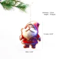 Wooden Santa Claus Christmas tree hanging ornament holiday festive home decor design - Red and Blue Santa Claus Style