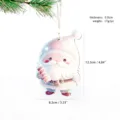 Wooden Christmas tree hanging ornament Santa Claus pendant holiday home decoration cute decor - Pink Santa Claus (CH-MZ06D)