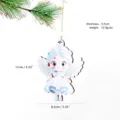 Wooden Christmas tree hanging ornament angel design holiday decor gift party decoration - Light Blue Little Angel (CH-MZ05A)