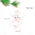 Wooden Christmas angel pendant tree decoration holiday hanging ornament gift 11.7x8.7cm - Pink Diamond Little Angel Style