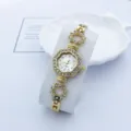 2025 Neue Mode Lässige Damen Armbanduhr Strass Quarz Kleine Modische Uhr Elegant Style - Gold Weiß