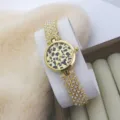 Stilvolle Luxus Damen Strass Quarz Uhr elegante Mode Armbanduhr fur Frauen im Alltag - Leopard 2