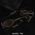 Antikbronze Tennisschläger Schlüsselanhänger Sport Metall Tasche Anhänger Auto Dekoration - Schläger Stil / Beutelverpackung / Antike Bronze