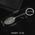 Vintage Chinese style Yin Yang bag keychain retro fan metal pendant ring keyring charm - Bagua Fan Style