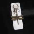 Antike Bronze Libelle Schlüsselanhänger Metall Tier Anhänger Tasche Auto Schlüsselring - Karten-Verpackte Antike Bronze Libelle