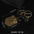 Vintage retro knight shield keychain with alloy and iron material, antique bronze finish. - Shield 4 (X1771) / Bag Packaging
