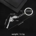 Simulation metal pistol keychain alloy gun shape car bag pendant gaming peripheral gift. - Gun No. 34 Keychain