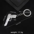 Metal pistol keychain model, durable alloy gun shape key ring for car keys and bags. - Gun No. 37 Keychain